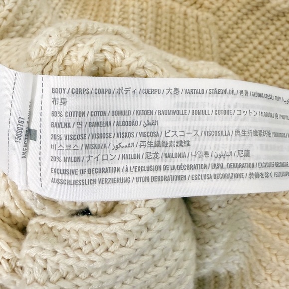 NEW Abercrombie & Fitch Women’s Cream Chunky Turtleneck Sweaters Sz 2X - Picture 8 of 12